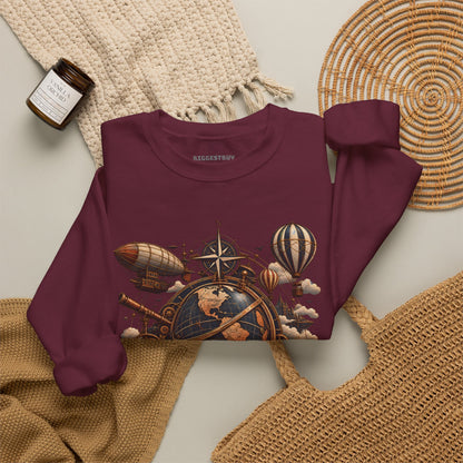 Steampunk Globe - Crewneck Sweatshirt
