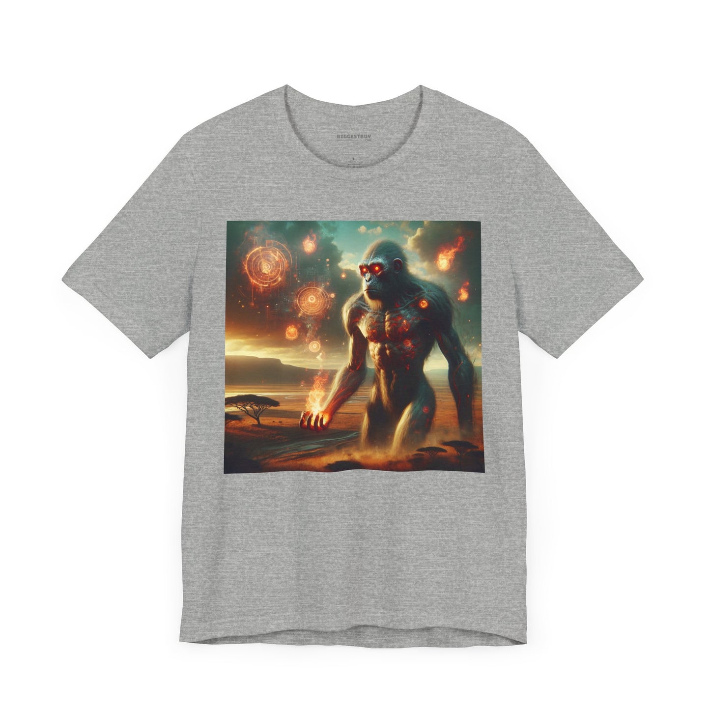 T-shirt | Unisex | Jersey T-shirt | Korte mouw | Oeroud Titan | Vuurmythologie | Kolossus
