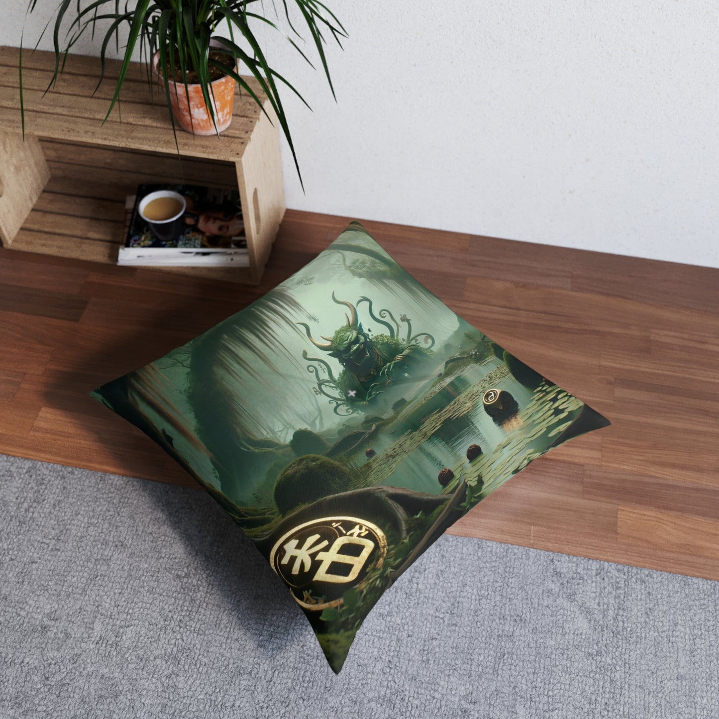 Pillow | Floor Pillow | Tufted | Square | Cosmic Horror | Eldritch | Cthulhu