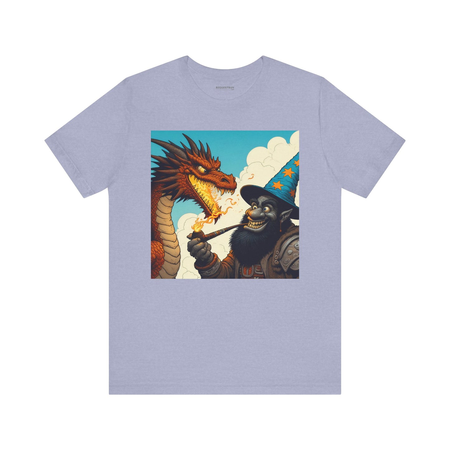 Camiseta | Unisex | Camiseta de punto | Manga corta | Fantasía Épica | Duelo Mágico | Dragón