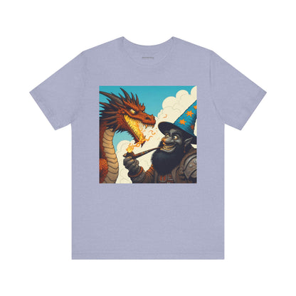 Camiseta | Unisex | Camiseta de punto | Manga corta | Fantasía Épica | Duelo Mágico | Dragón