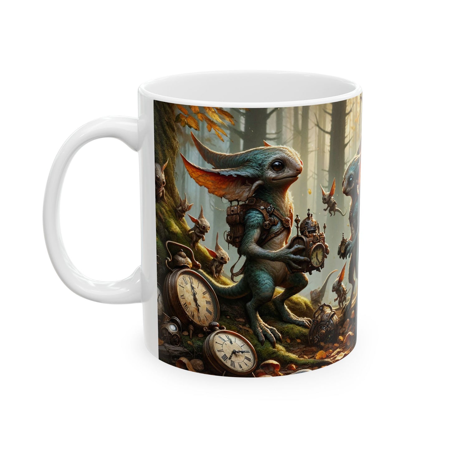 Taza | Cerámica | Blanca | Fantasía Celta | Pooka del Bosque