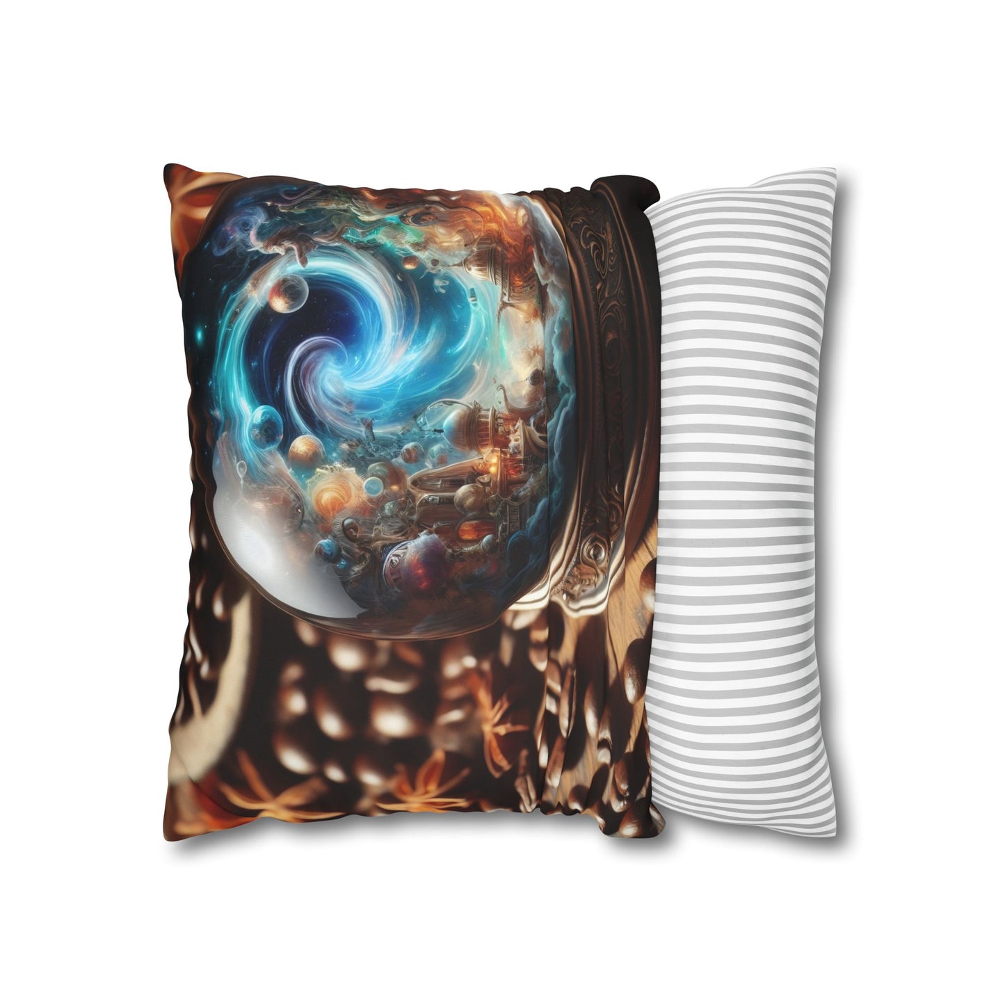 Pillowcase | Square | Polyester canvas | Cosmic Fantasy | Mystical Globe
