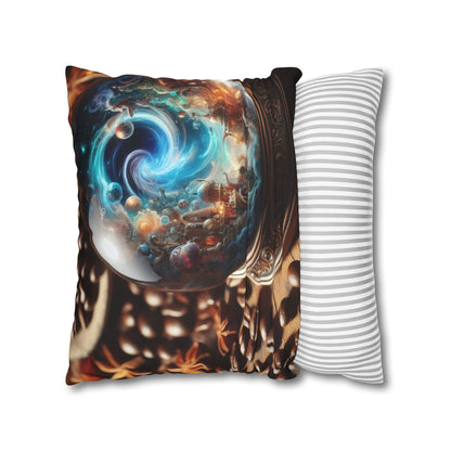 Pillowcase | Square | Polyester canvas | Cosmic Fantasy | Mystical Globe