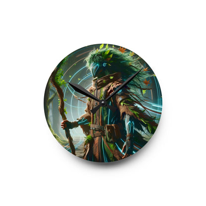 Wandklok | Acryl | Rond of vierkant | Eco-mystiek | Boswachter Sjamaan