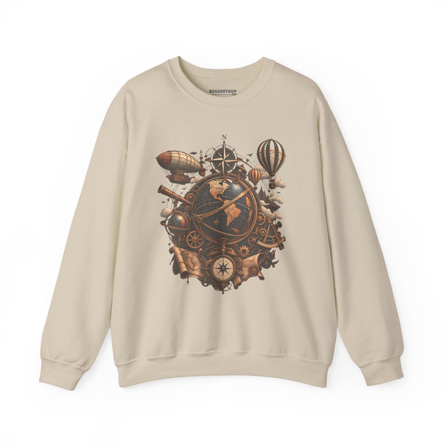 Steampunk Globe - Crewneck Sweatshirt
