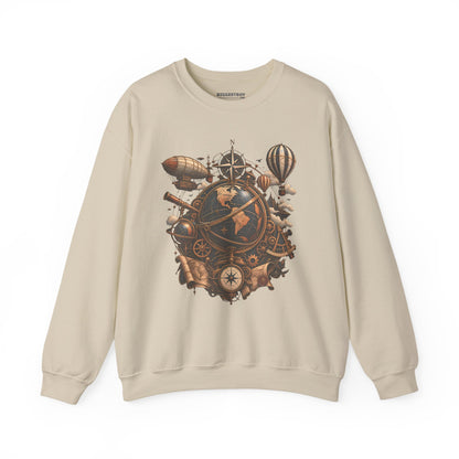 Steampunk Globe - Crewneck Sweatshirt