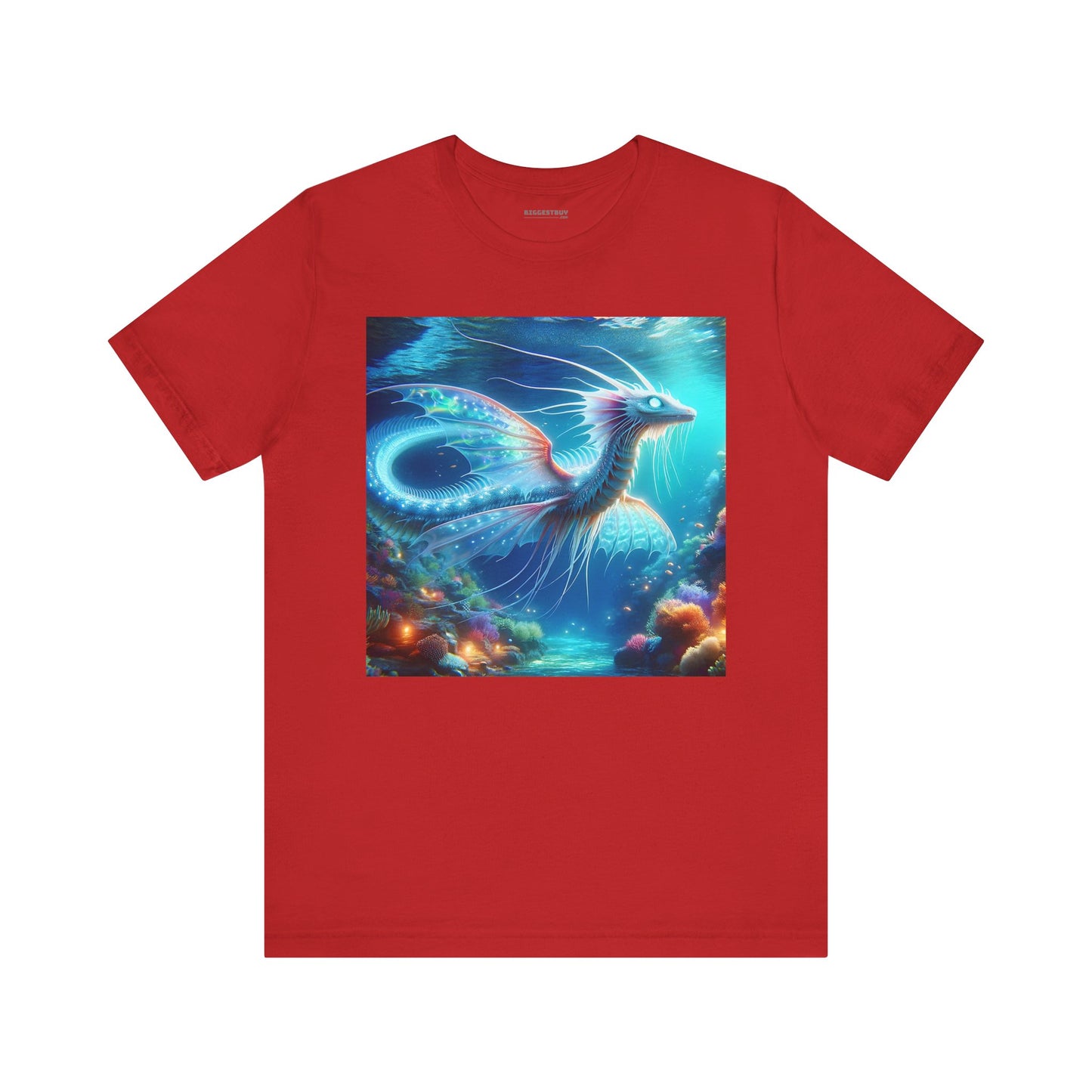 Camiseta | Unisex | Camiseta de punto | Manga corta | Fantasía Acuática | Dragón Marino