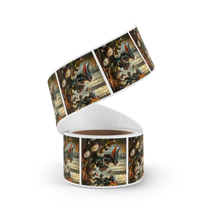 Stickerlabelrol | Vierkant | Steampunk Feeën | Boswachters