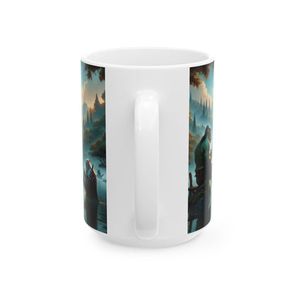 Taza | Cerámica | Blanca | Fantasía Racial | Tregua al Atardecer