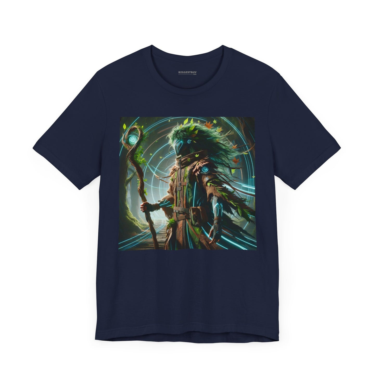 T-skjorte | Unisex | Jersey-T-skjorte | Kort erme | Skogmytologi | Techno-Leshy | Vokter