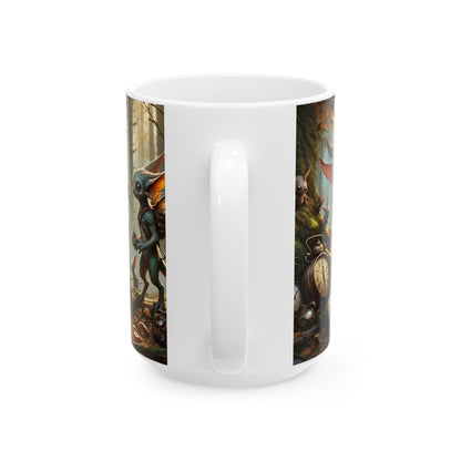 Taza | Cerámica | Blanca | Fantasía Celta | Pooka del Bosque