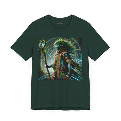 T-skjorte | Unisex | Jersey-T-skjorte | Kort erme | Skogmytologi | Techno-Leshy | Vokter