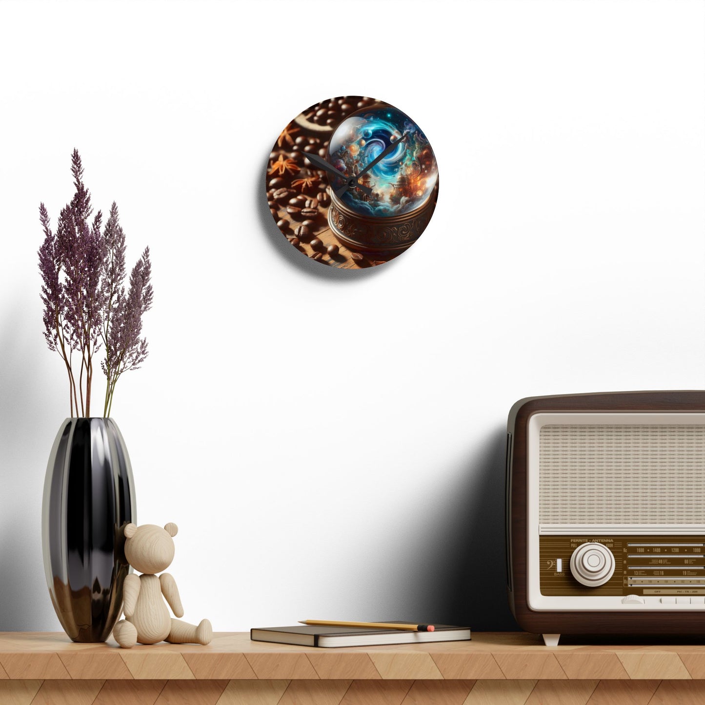 Horloge murale | Acrylique | Ronde ou carrée | Cosmologie Nordique | Cosmarium | Globe