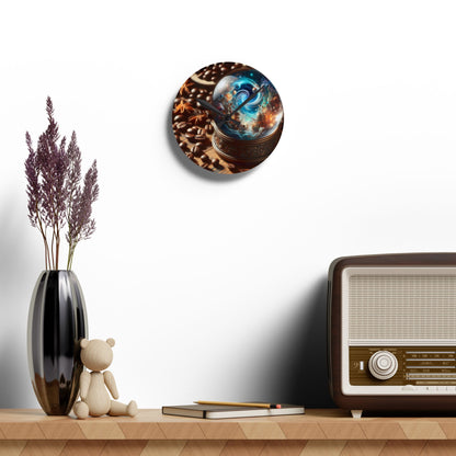 Horloge murale | Acrylique | Ronde ou carrée | Cosmologie Nordique | Cosmarium | Globe