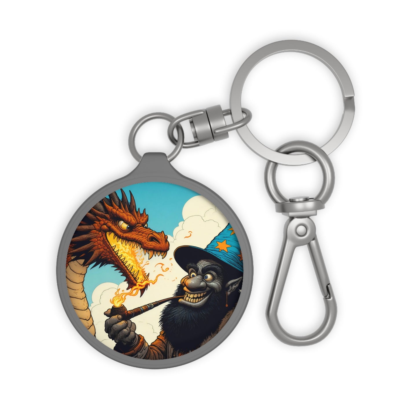 Porte-clés | Fantasy médiéval | Duel de dragon