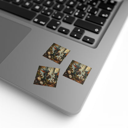 Stickerlabelrol | Vierkant | Steampunk Feeën | Boswachters