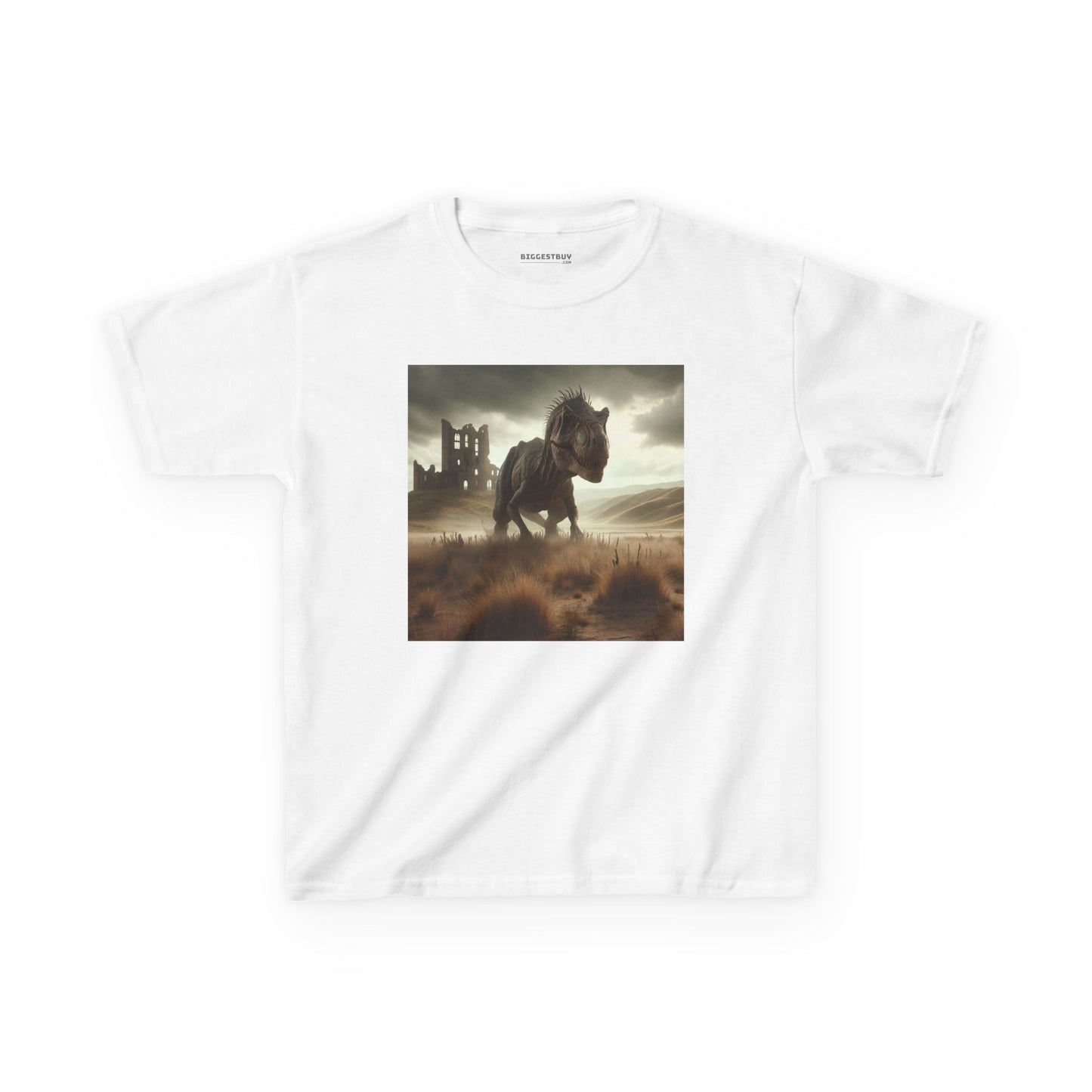 Camiseta | Camiseta Infantil | Algodão Pesado | Ficção Dinossáurica | T-Rex Ancestral