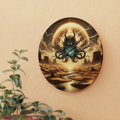 Reloj de pared | Acrílico | Redondo o cuadrado | Horror Cósmico | Entidad Lovecraftiana | Caos