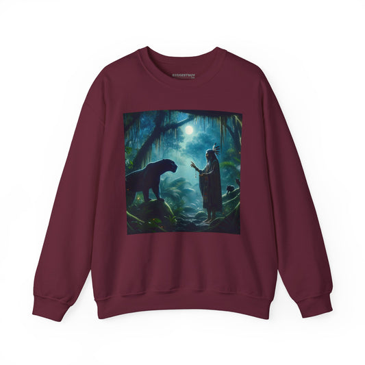 Bluza dresowa | Unisex | Okrągły dekolt | Gruba mieszanka | Mistyczny szamanizm | Spotkanie dzikości