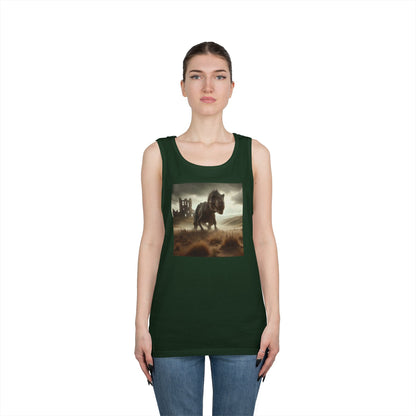 Tank Top | Unisex | Heavy Cotton | Prehistoric Fantasy | T-Rex Hunt