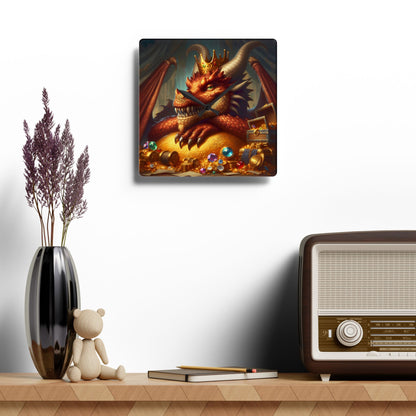 Zegar ścienny | Akrylowy | Okrągły lub kwadratowy | Nordycka Mitologia | Fafnir | Smok