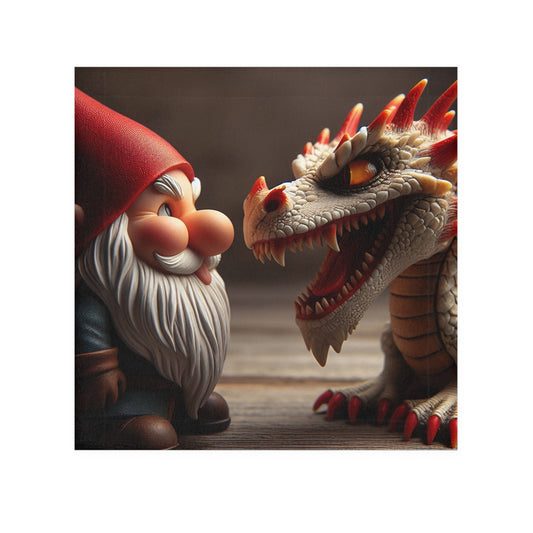 Toalla | Toalla facial | Fantasía Mitológica | Gnomo y Dragón