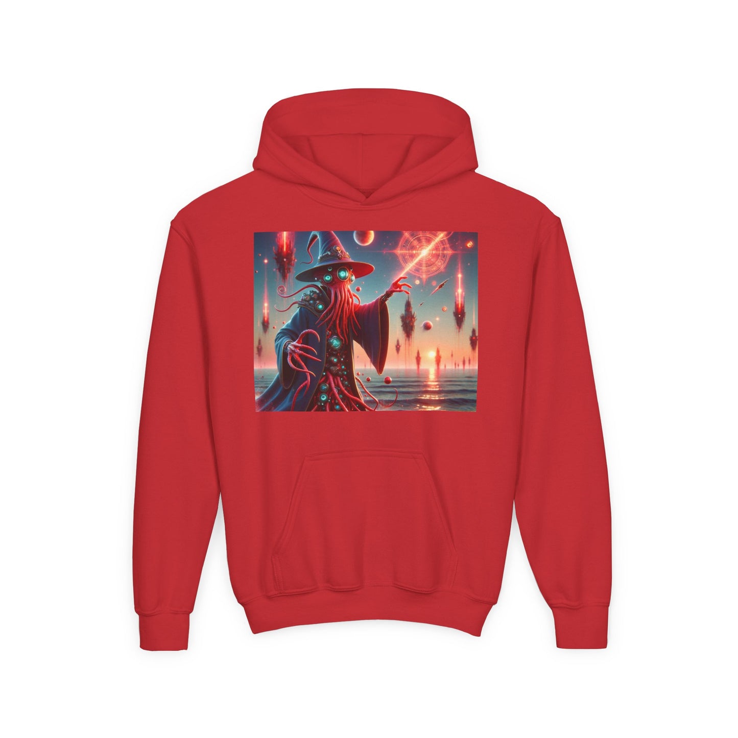 Sweatshirt | Jugend | Kapuzenpullover | Schwere Mischung | Lovecraftian Horror | Illithiden | Zauberer