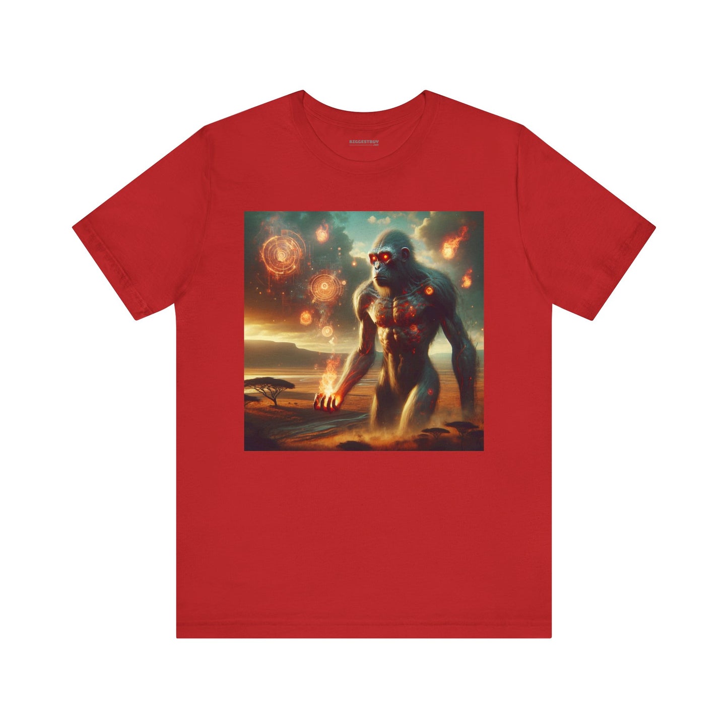 T-shirt | Unisex | Jersey T-shirt | Korte mouw | Oeroud Titan | Vuurmythologie | Kolossus
