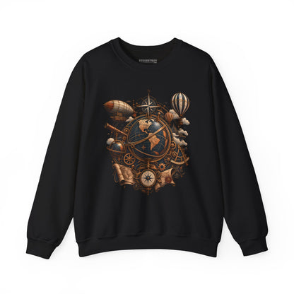 Steampunk Globe - Crewneck Sweatshirt