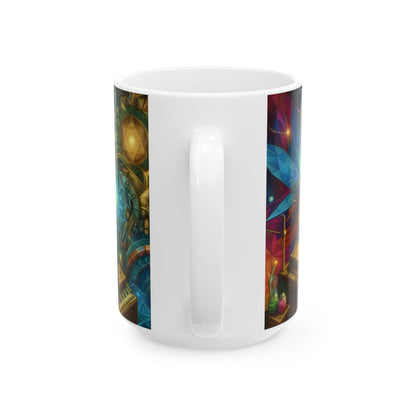 Mugg | Keramik | Vit | Esoterisk fantasy | Sylf | Pussel