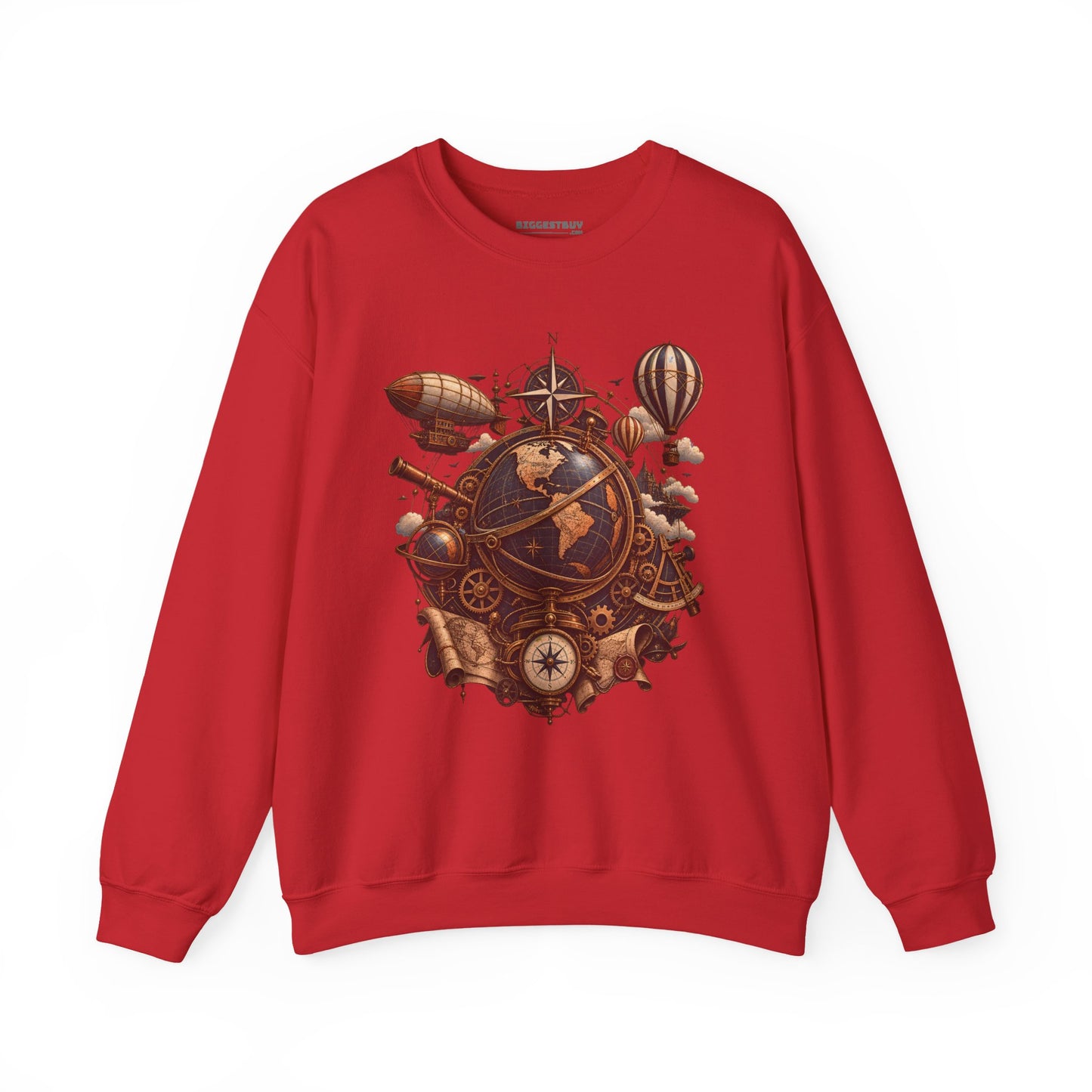 Steampunk Globe - Crewneck Sweatshirt