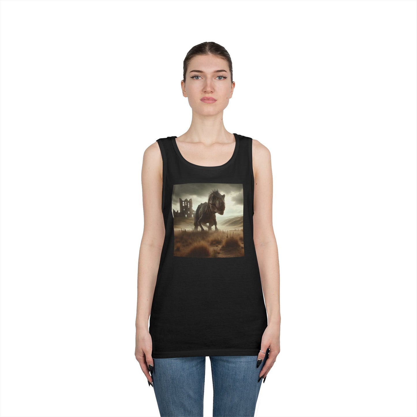 Tank Top | Unisex | Heavy Cotton | Prehistoric Fantasy | T-Rex Hunt