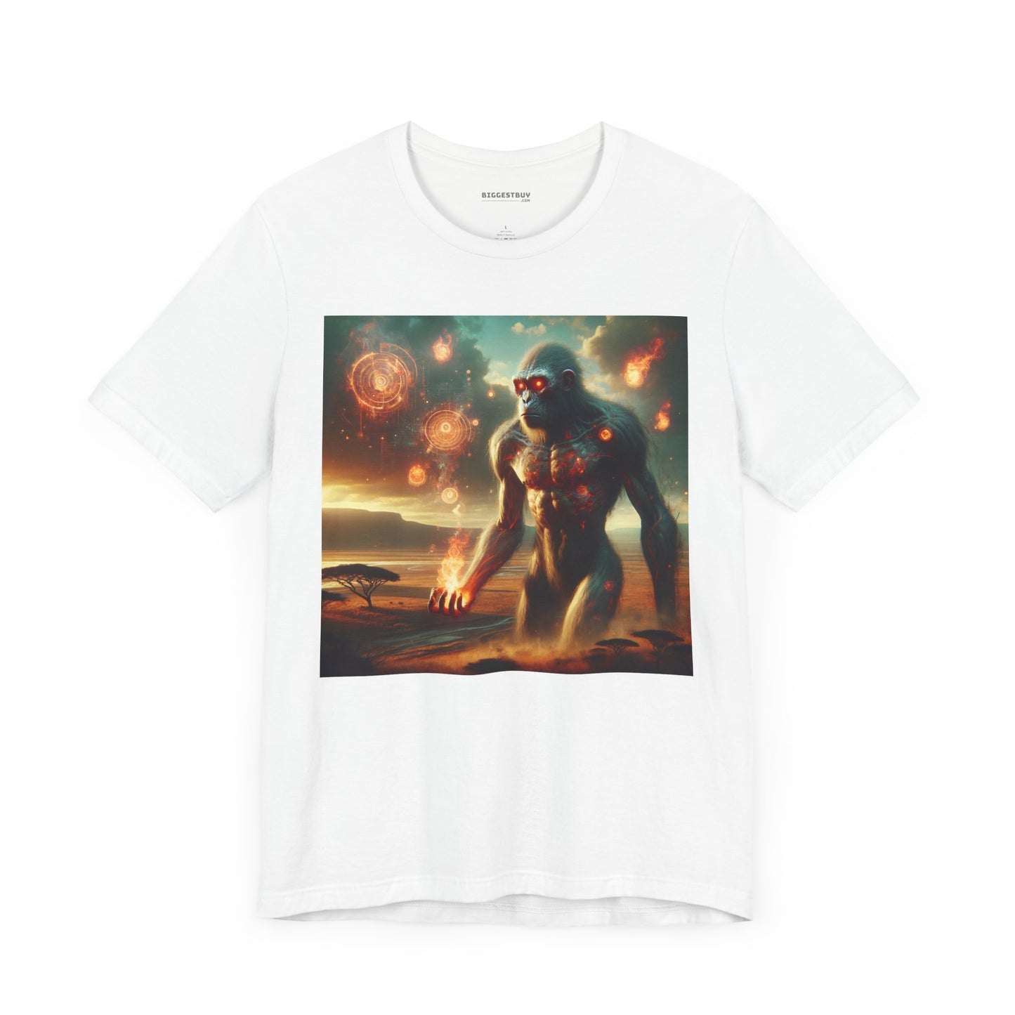 T-shirt | Unisex | Jersey T-shirt | Korte mouw | Oeroud Titan | Vuurmythologie | Kolossus