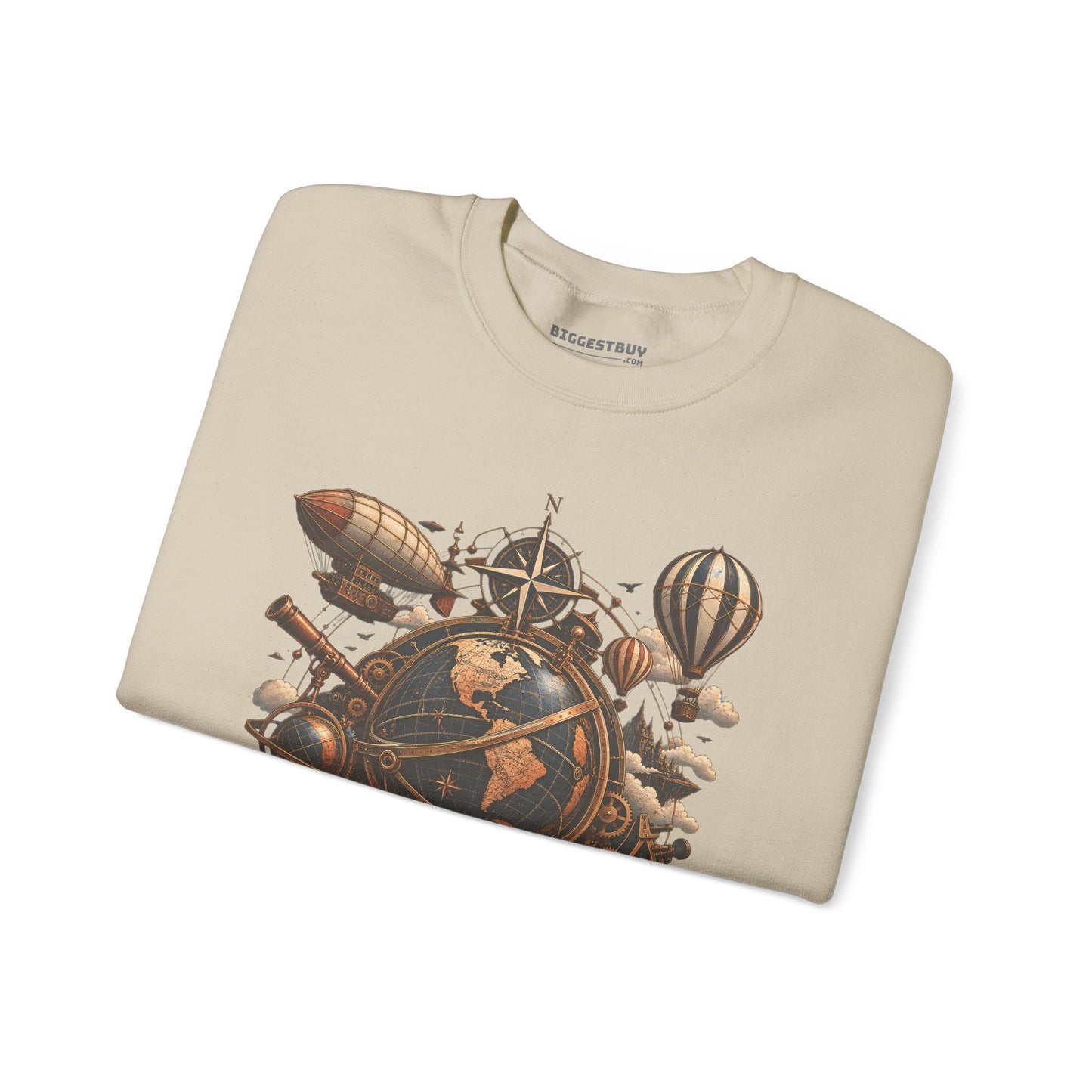Steampunk Globe - Crewneck Sweatshirt
