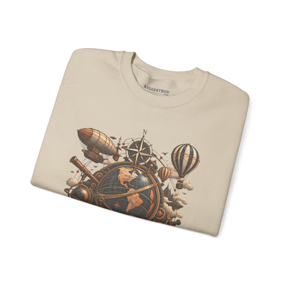 Steampunk Globe - Crewneck Sweatshirt
