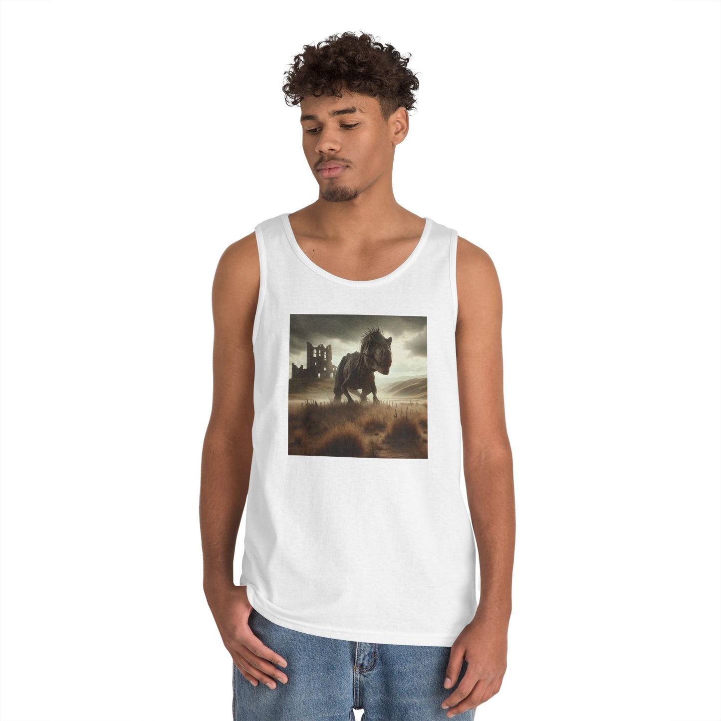 Tank Top | Unisex | Heavy Cotton | Prehistoric Fantasy | T-Rex Hunt