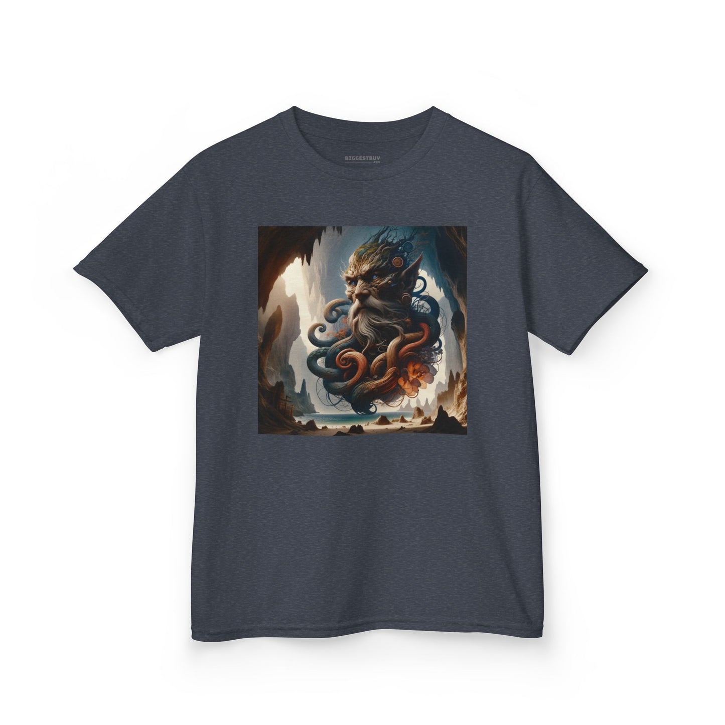 Camiseta | Camiseta Infantil | Algodão Pesado | Mitologia Marinha | Deus do Mar