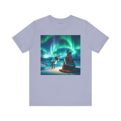 T-shirt | Unisex | Maglietta in jersey | Manica corta | Misticismo Artico | Sciamano Sami