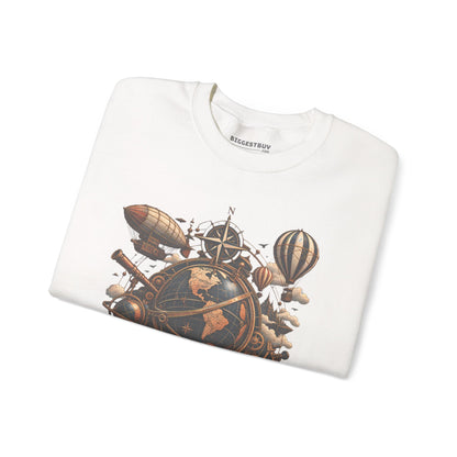 Steampunk Globe - Crewneck Sweatshirt