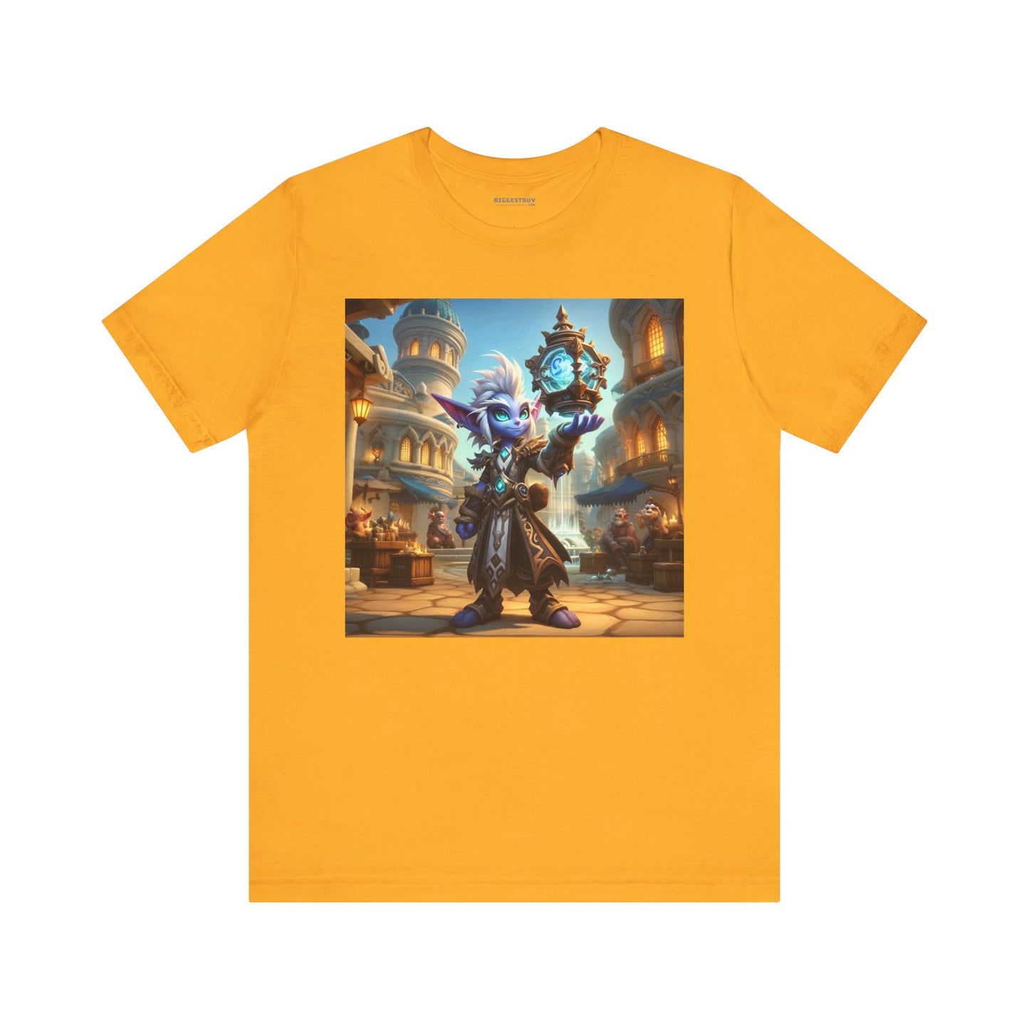 Camiseta | Unisex | Camiseta de punto | Manga corta | Fantasía Arcana | Gnomo Cronómago | Mágico