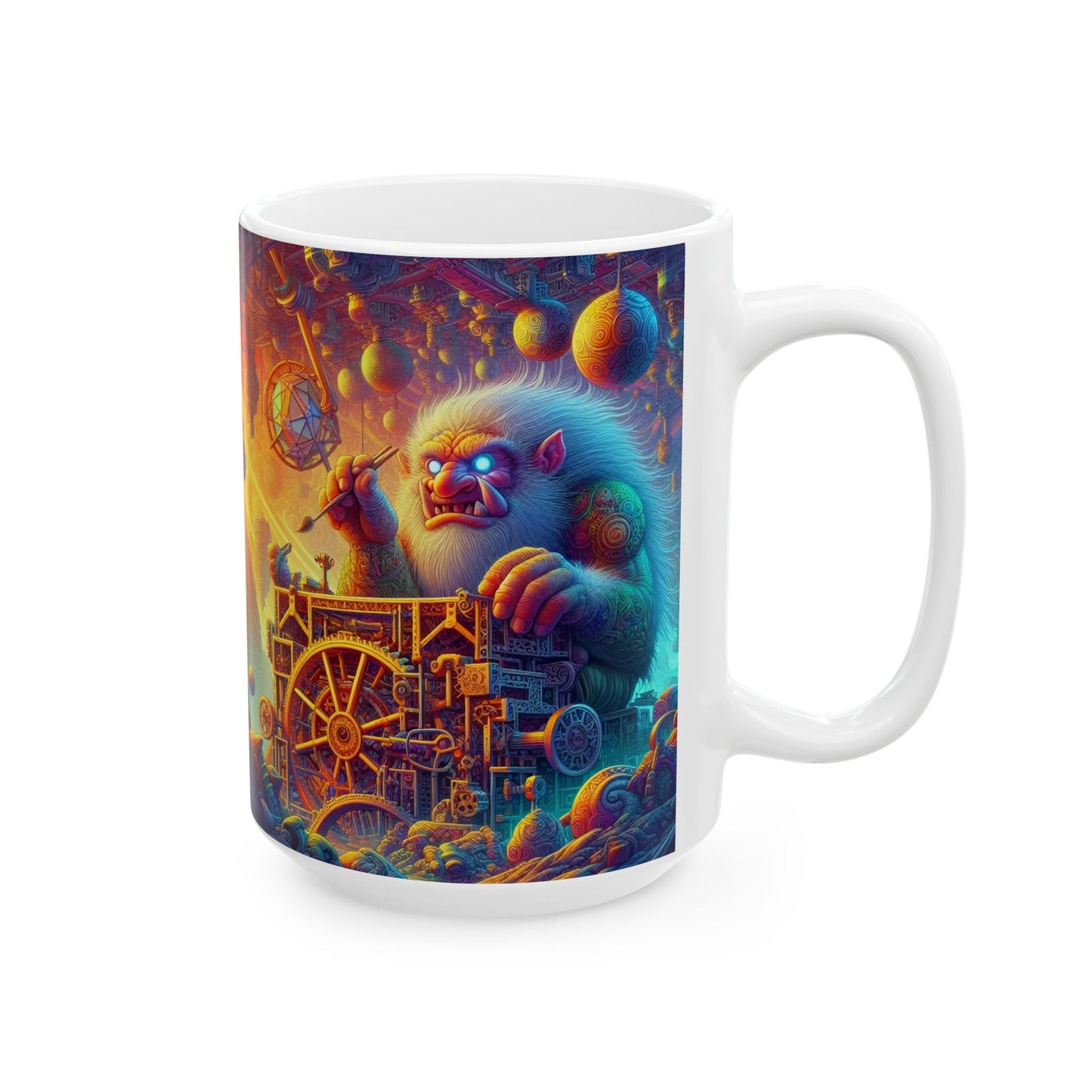Taza | Cerámica | Blanca | Mitología Nórdica | Gigante Artificiero