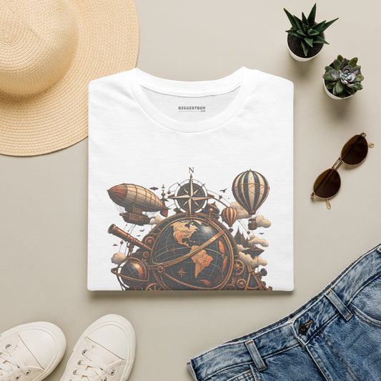 Steampunk Globe - Softstyle T-Shirt