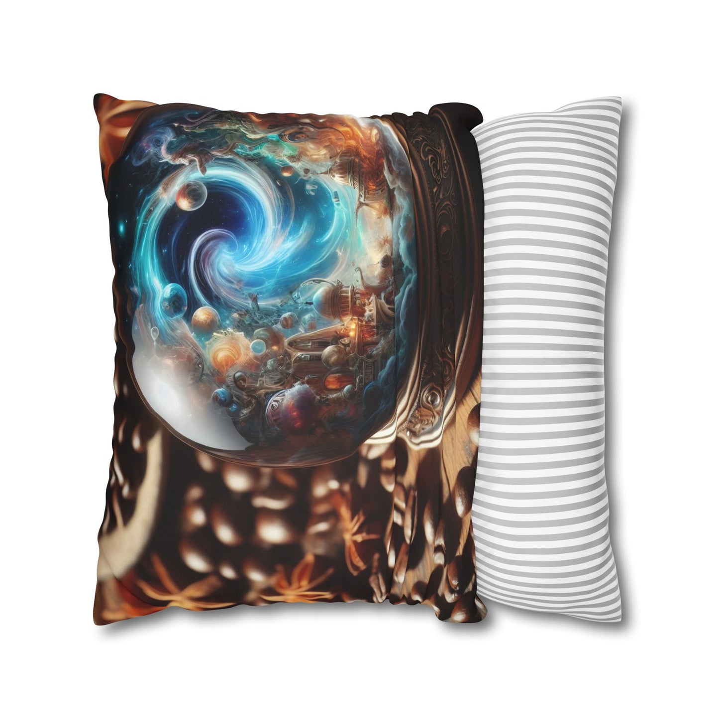 Pillowcase | Square | Polyester canvas | Cosmic Fantasy | Mystical Globe