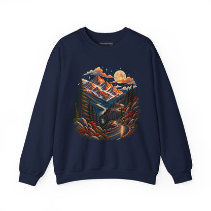 Moonlit Mountain - Crewneck Sweatshirt