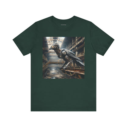 T-paita | Unisex | Jersey-T-paita | Lyhythihainen | Steampunk | Teollinen fantasia | Korppi
