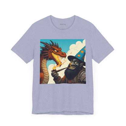 Camiseta | Unisex | Camiseta de punto | Manga corta | Fantasía Épica | Duelo Mágico | Dragón