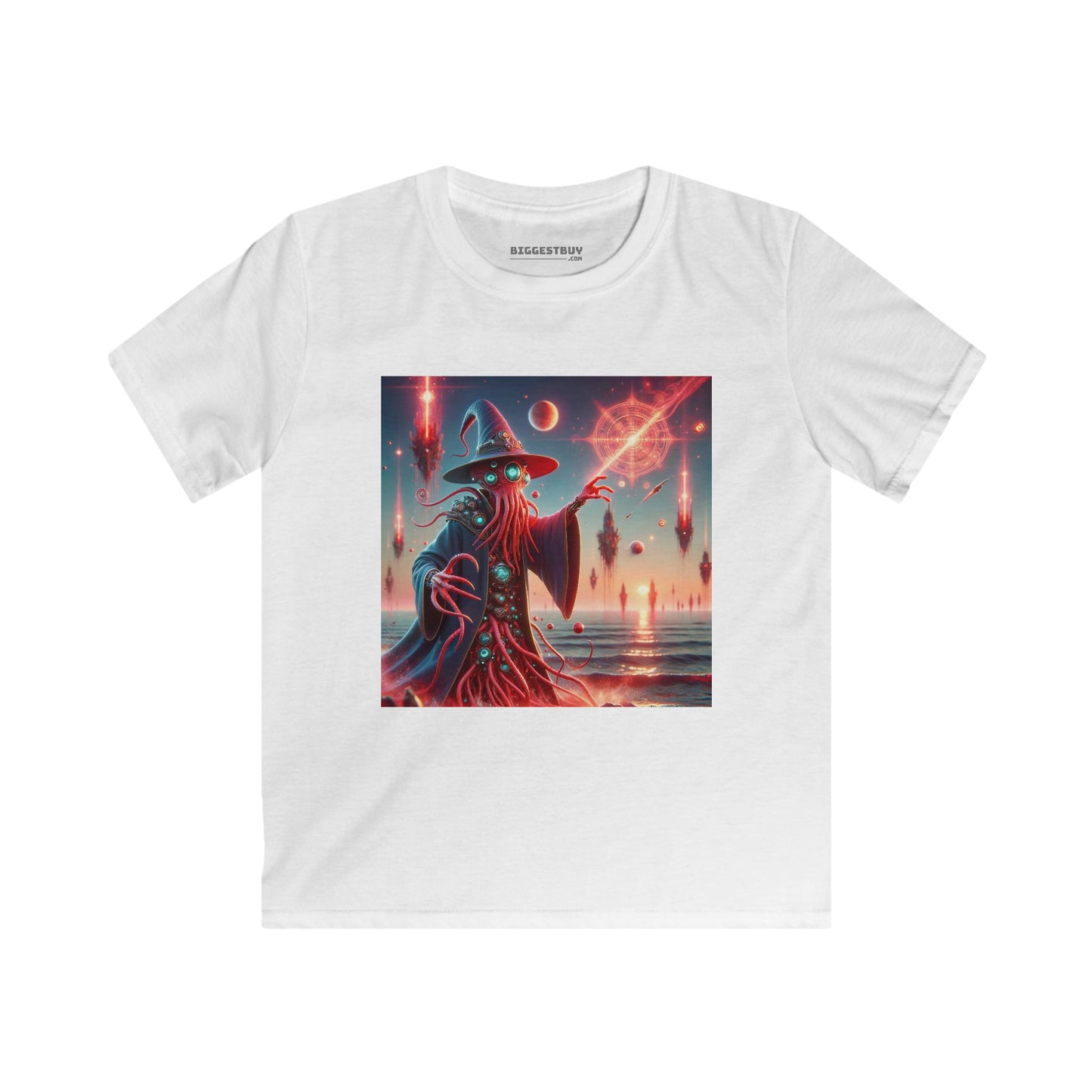 Tシャツ | キッズTシャツ | ソフトスタイル | ラヴクラフト風ホラー | 宇宙の魔術師