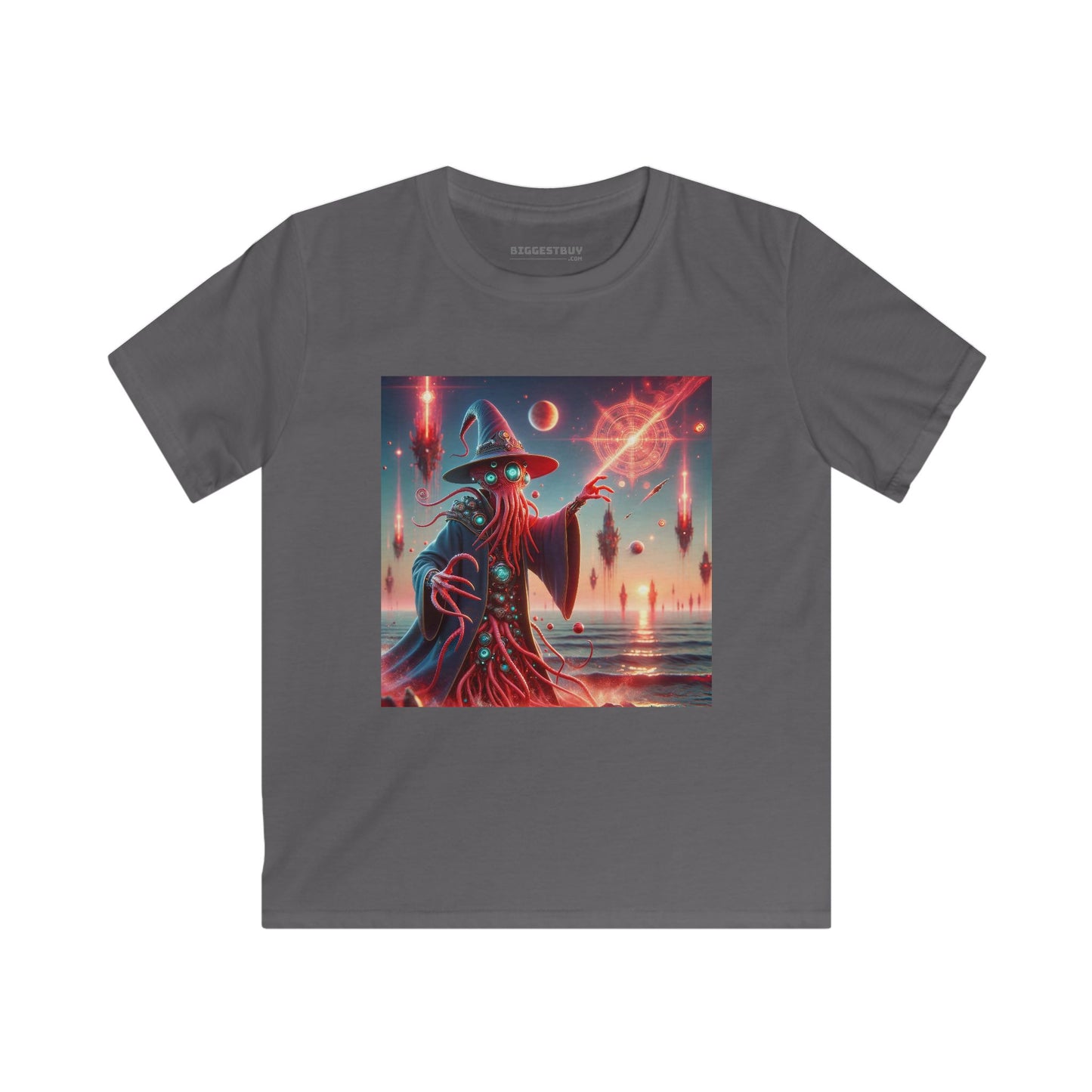 Tシャツ | キッズTシャツ | ソフトスタイル | ラヴクラフト風ホラー | 宇宙の魔術師
