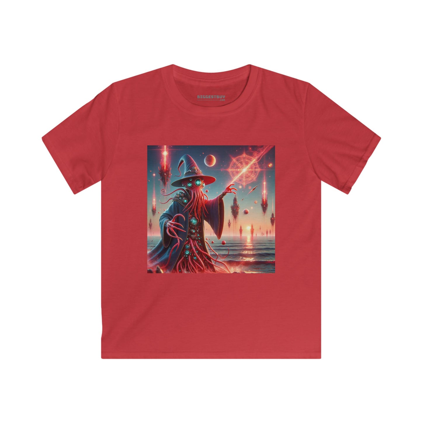 Tシャツ | キッズTシャツ | ソフトスタイル | ラヴクラフト風ホラー | 宇宙の魔術師